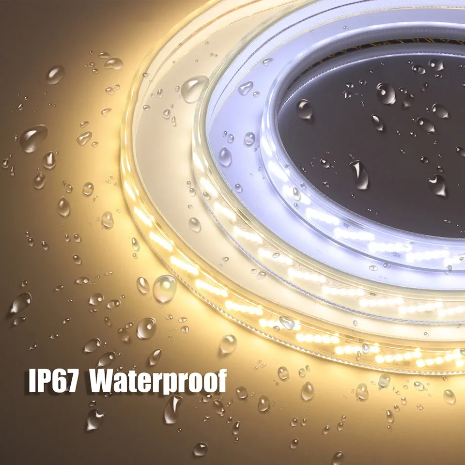 220V 110V SMD 2835 Oblique 5 Rows Rope Lights Super Bright IP67 Waterproof Outdoor Decoration 320LED/m LED Strip Light · image 3