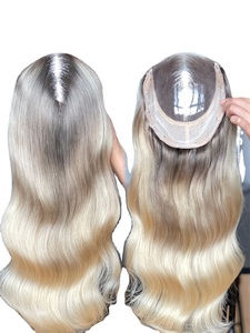 พรากจากกันสีบลอนด์ออมเบร5*5ลูกไม้ด้านหน้า8*8วิกผมจริงวิกผมมินิ - Product Image 5