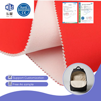 Tissu tricoté simple face laminé mousse, doux et confortable, directement de l'usine, pour bagages, sacs à dos, épaulettes et soutiens-gorge de sport