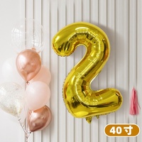 BONA pas cher 40 pouces anniversaire numéro ballons en gros en vrac gros hélium or nombre ballons gonflable feuille ballons