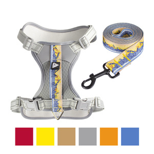 Idepet CH00029 New Explosion-Proof XL Size Nylon Pet <b>Harness</b> Collar Solid Pattern <b>Leash</b> Rope Reflective Adjustable Big Dog Strap - Product Image 3