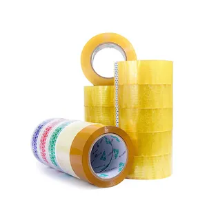 Samho Packaging Tape 45mm 60y 70y Thin Rubber Adhesive 50mm 90y Super Sticky Transparent BOPP Tape Customizable Logo BOPP Tape