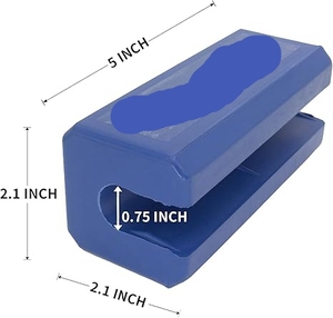 Einzelner Ram-Bootspießhalter mit 2 Stück Anhängermotor-Schlössern für Marine-Außenbordmotoren, Material Gummi, Blau, 25TS032 - Product Image 3