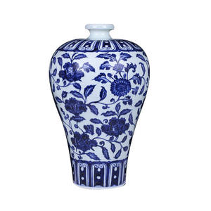 Vase en porcelaine bleu blanc antique Yuan <span class=keywords><strong>Reproduction</strong></span> Vase en céramique et porcelaine à motif rétro chinois à vendre - Product Image 3
