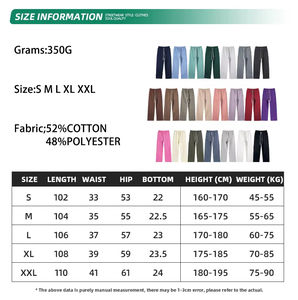 刺繍入りカスタムロゴプリントメンズスポーツコットンカジュアルジョギングパンツストレートグレーキャンバスヘビー級 - Product Image 6