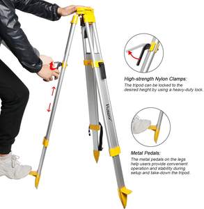 Trépied robuste en aluminium M3Y à tête plate pour niveaux optiques automatiques, lasers rotatifs et stations totales - Product Image 3
