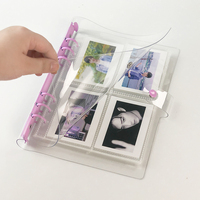 10 PCS Couvertures de classeur transparentes colorées à 6 anneaux, format poche, en PVC souple, pour carnet, protection de classeur à anneaux ronds