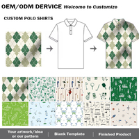 Camiseta de Golf con Cuello Alto y Estampado de Camuflaje con Logotipo Personalizado OEM, Camiseta Deportiva de Manga Corta con Patrón Topográfico, Camisetas Polo Deportivas al por Mayor de Alta Calidad