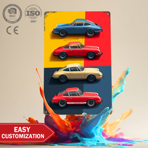 Decoración de Pared, Diseño Original, Letreros Metálicos de Autos Clásicos, Placas Decorativas de Metal, Póster Decorativo, Arte de Aceite para Autos, para Hogar o Club - Product Image 1