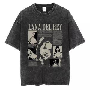 Camiseta Vintage Lavada <span class=keywords><strong>de</strong></span> Lana Del Rey, Cantante <span class=keywords><strong>de</strong></span> <span class=keywords><strong>los</strong></span> <span class=keywords><strong>90</strong></span>, Estilo Harajuku, Retro, Desgastada, <span class=keywords><strong>de</strong></span> Manga Corta, Talla Grande, para Hombre, con Tecnología Digital <span class=keywords><strong>de</strong></span> Absorción <span class=keywords><strong>de</strong></span> Humedad - Product Image 1