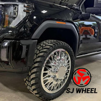 Rines SJ Forjados Personalizados para Camionetas y Vehículos Pesados, Pulidos, en Medidas 20/22/24/26/28/30*8.25J, para Ford F250 F350 Silverado