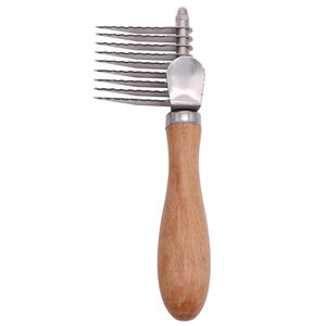 Mango de madera profesional gato perro mascota pelo Dematting cepillo de aseo herramienta de peine para desenredar el pelo de la capa interior enmarañado o anudado - Product Image 6