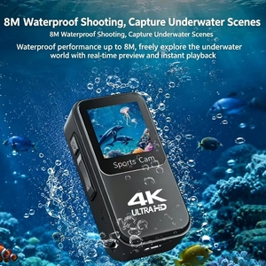 4K Ultra Hd Pocket Action <b>Camera</b> Sports Cam Waterproof 30M With Charging Case Cycling Vlog - Product Image 2