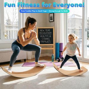 Planche d'équilibre en bois pour enfants, idéale pour l'intégration sensorielle, l'exercice, le yoga et les activités sportives et de divertissement – Offre Spéciale - Product Image 4