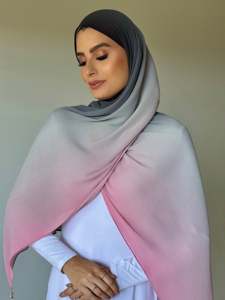 <span class=keywords><strong>2025</strong></span> Hot Bán hai tone Ombre in voan khăn cầu vồng Gradient màu Muslim hijab - Product Image 6