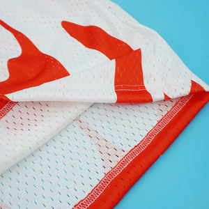 Pantalones cortos de baloncesto con bordado de malla libre personalizado sublimado, pantalones cortos de malla transpirable de verano elásticos calientes unisex - Product Image 4