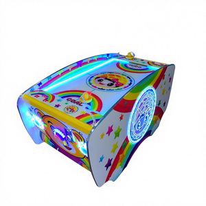 Table de hockey sur air pour deux joueurs, grand modèle, équipement de divertissement d'arcade intérieur, en bois et acrylique - Product Image 1