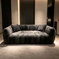 Ensemble de canapés modulaires carrés haut de gamme, compressibles, modernes et élégants pour salon, avec un confort doux, une élasticité durable et une résilience authentique.
