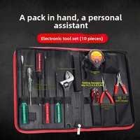 Robin Hood RUBICON Kit d'outils de télécommunications japonais RTS-55P, kit de réparation pour électricien importé avec sac de rangement