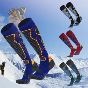 定制美利奴羊毛滑雪袜滑雪板冷冬袜保暖厚膝高保暖袜