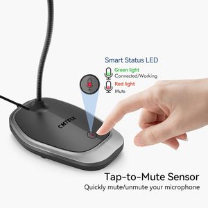 Cmteck USB Type-C máy tính Microphone G103 nhựa ghi âm Máy tính để bàn Mic PC/máy tính xách tay trực tuyến trò chuyện podcasting chơi game câm - Product Image 2