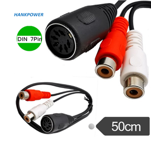 Cáp MIDI Đầu Cái DIN 7 Chân OEM Nhà Máy Sang 2 Cáp Âm Thanh Đầu Cắm Đực <span class=keywords><strong>RCA</strong></span> Kép 0.5M - Product Image 4