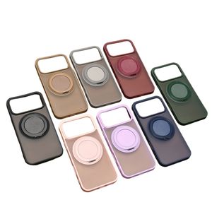 เคสโทรศัพท์มือถือแบบใสกึ่งด้านพร้อมที่ยึดแม่เหล็ก รองรับการชาร์จไร้สาย ป้องกัน 360 องศา สำหรับ 17/Air/<span class=keywords><strong>Pro</strong></span> <span class=keywords><strong>Max</strong></span> - Product Image 1