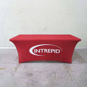 הדפסה מותאמת אישית 4ft 6ft 8ft מכסה שולחן מתיחה מצויד מסחר לוגו מוקלט - Product Image 4