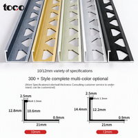 Profilé de transition en aluminium anodisé en forme de L pour carrelage, étanche, pour coins de mur, douche, verre, hôtel, sol