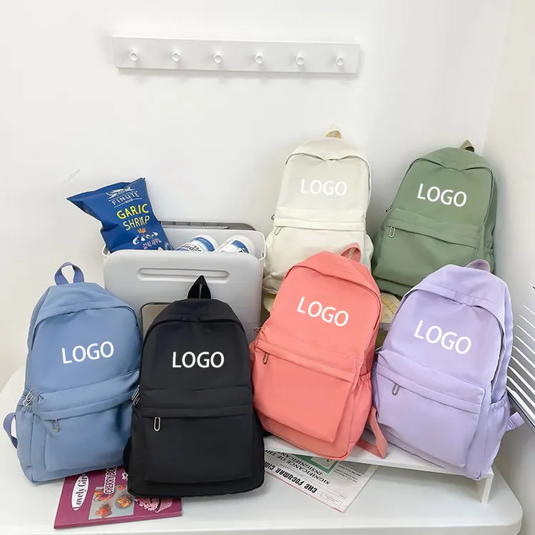 OEM ODM Fashion Casual Simple Schoolbag Large Capacity Daypack High School College Student Backpack Bag