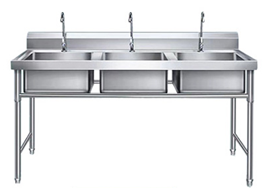 Fregadero de cocina de acero inoxidable de alta resistencia VICTORY, mesa de centro inoxidable para hoteles y restaurantes, suministros comerciales - Product Image 3