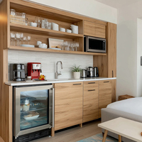 Cuisine compacte et pratique en mélamine pour hôtel, chambre à coucher, ou maisonnette