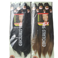 Extensions de tresses pré-étirées 6X en un seul trame, 52'' 420g, pack jumbo, résistantes à l'eau chaude, en fibre synthétique excellente