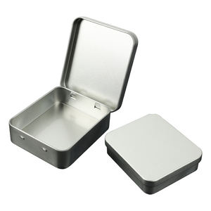 Небольшая коробка для хранения карт черного цвета серебристого цвета с откидной крышкой мятно-Оловянная - Product Image 4