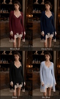 Ensemble Robe de Nuit et Peignoir en Lyocell, Laine et Cachemire pour Femme Glamour – Doux, Léger, Respirant, Dentelle – Vêtements de Nuit OEM ODM Personnalisés