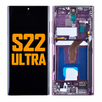 Komponen Digitizer Layar Sentuh OLED 6.78" S22 Ultra 4G/5G, Luminansi 400cd+ untuk Penggantian Layar S22 Ultra