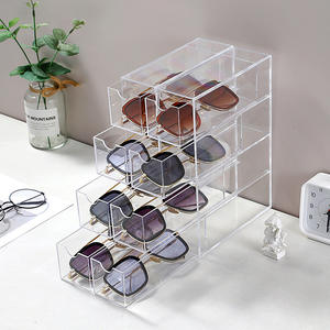 Occhiali trasparenti custodia un pezzo con 4 cassetti acrilico occhiali da sole Display Organizer scatola di immagazzinaggio multiuso Organizer <span class=keywords><strong>Box</strong></span> - Product Image 2