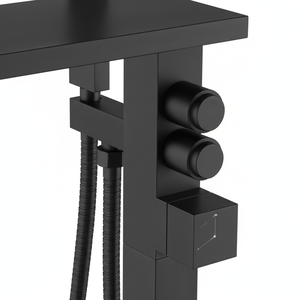 <span class=keywords><strong>Colonne</strong></span> de douche autoportante en laiton chromé avec <span class=keywords><strong>mitigeur</strong></span> pour <span class=keywords><strong>baignoire</strong></span>, finition Gun Metal, pour salle de bain - Product Image 6