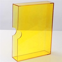 Boîte en acrylique transparente personnalisée pour couverture de livre, présentoir de brochure, étui de protection pour livre précieux