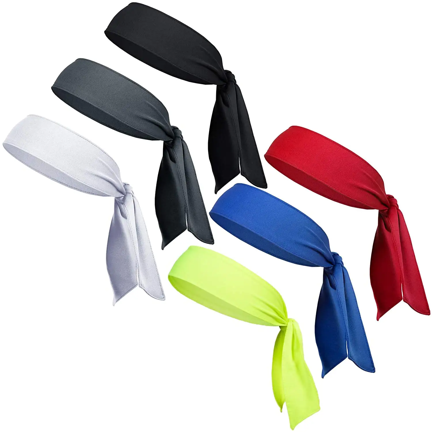 2021 Custom Logo Head Tie Sports Headband Tennis & Ninja Bandana Athletic Sweatband For Men Women Elastic Running Hair Bands