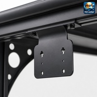 H2 Solar EV Charging : Carport solaire étanche pour toit plat, 7kW 22kW, avec éclairage LED intelligent pour stationnement sur toit