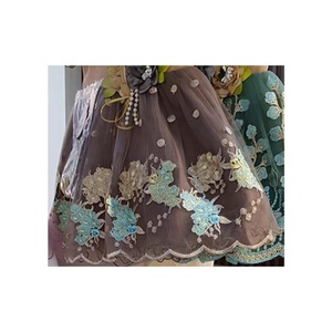 Colección de primavera 2020, vestidos de alta calidad para niñas recién nacidas, Red de diseño Floral bordado para fiestas musulmanas - Product Image 6