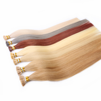 Ekstensi Rambut Manusia Keratin U V Fan Y I Flat Tip Grey Fusion Bond Harga Pabrik Paling Populer, Beli Grosir