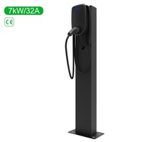 Chargeur de véhicule électrique certifié CE Type 2 7kW, prêt à l'emploi, étanche IP55, borne de recharge murale extérieure pour voiture AC