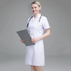 Divisa Medica Bianca per Donne, Set Uniforme Ospedaliera, Completo Infermiera, Abbigliamento Medico - Product Image 4