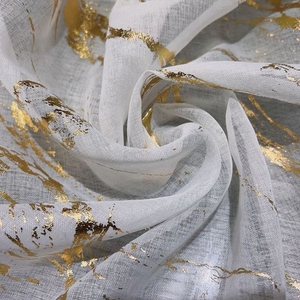 <span class=keywords><strong>Tende</strong></span> Trasparenti in Voile Pronte all'Uso con Design a Strisce Dorate, Stile Semplice, Vendita all'Ingrosso - Product Image 5