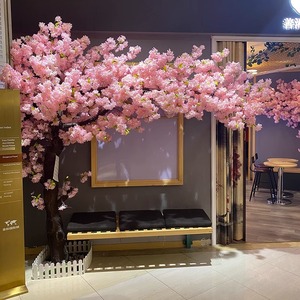 Arbre de <span class=keywords><strong>cerisier</strong></span> artificiel blanc et rose, style réaliste, en soie, moderne, personnalisé, 5 m, extérieur, pour la remise des diplômes, la Saint-Valentin - Product Image 2