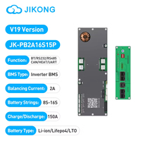 JKBMS JK-PB2A16S15P V19 Inverter BMS 8S-16S 24V 48V 150A LiFePO4 Li-ion LTO 2A Équilibrage Actif CAN RS485 OEM Stockage d'Énergie