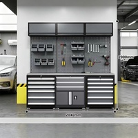 Armoire à outils modulaire en acier robuste avec 15 tiroirs et serrure à clé - Capacité de charge de 1000 kg pour garage et atelier automobile