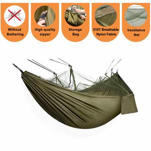 Wholesale Custom Logo Outdoor Portable Parachute Folding <b>Hammock</b> Swing Nylon Camping Mesh <b>Hammock</b> with Mosquito Net - Product Image 5